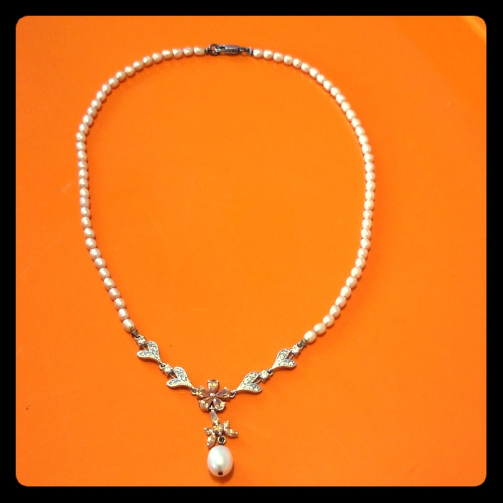 Pearl and Morganite necklace